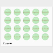 Persoonlijke bruin met favoriete mint-groene bruin ronde sticker (Vel)