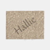 Persoonlijke Bruine Botanische Hondendeken Fleece Deken (Voorkant (Horizontaal))