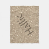 Persoonlijke Bruine Botanische Hondendeken Fleece Deken (Voorkant)