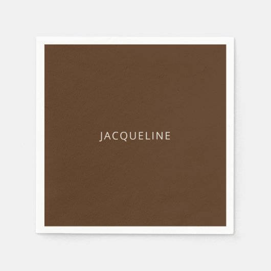 Persoonlijke bruine bruidsdouche servet (Voorkant)