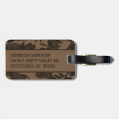 Persoonlijke bruine camouflage bagagelabel (Achterkant horizontaal)