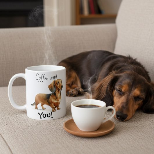 Persoonlijke bruine Dachshund koffie Koffiemok