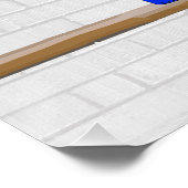 Persoonlijke bruine en rode Basketball Jersey Poster (Hoek)