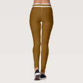 Persoonlijke bruine en witte strepen Aangepaste te Leggings (Achterkant)