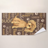Persoonlijke bruine hond badhanddoek (Badhanddoek)