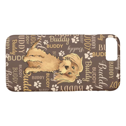 Persoonlijke bruine hond Case-Mate iPhone case (Achterkant (Horizontaal))