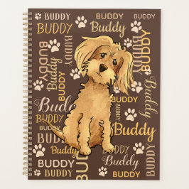 Persoonlijke bruine hond planner
