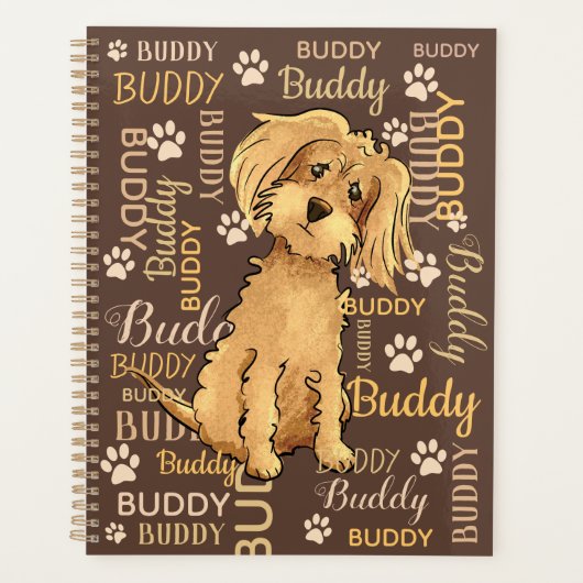 Persoonlijke bruine hond planner (Voorkant)