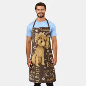 Persoonlijke bruine hond schort (Gedragen)