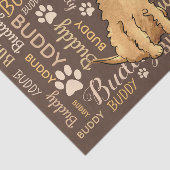 Persoonlijke bruine hond tissuepapier (Detail)