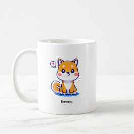 Persoonlijke Bruine Kawaii Shiba Inu Hond Koffiemok