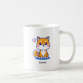 Persoonlijke Bruine Kawaii Shiba Inu Hond Koffiemok