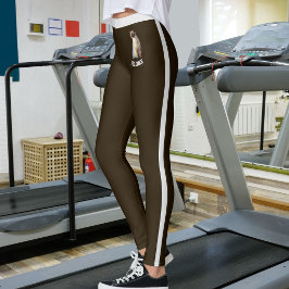 Persoonlijke Bruine Naam Schattige Siamese Kat Hui Leggings