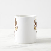 Persoonlijke bruine rendierkerstMok Koffiemok (Center)