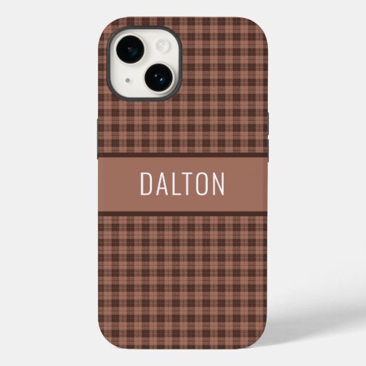 Persoonlijke bruine speldentelefoontas Case-Mate iPhone case (Achterkant)