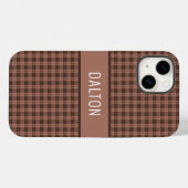 Persoonlijke bruine speldentelefoontas Case-Mate iPhone case (Achterkant (horizontaal))