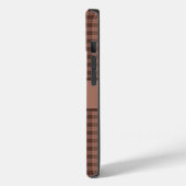 Persoonlijke bruine speldentelefoontas Case-Mate iPhone case (Achterkant / Links)