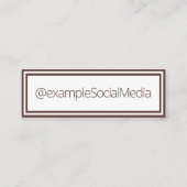 Persoonlijke "bruine veren" sociale media mini visitekaartje (Achterkant)