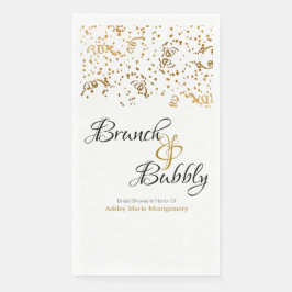 Persoonlijke Brunch Bubble Gold Confetti Streamers Servet