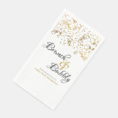 Persoonlijke Brunch Bubble Gold Confetti Streamers Servet (Hoek)