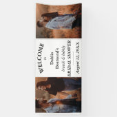 Persoonlijke brunch en bubbels bruidsdouche welkom spandoek (Verticaal)