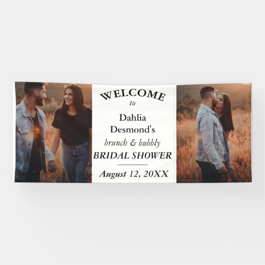 Persoonlijke Brunch & Mousserende Wijn Bruidsontbi Spandoek (Horizontaal)