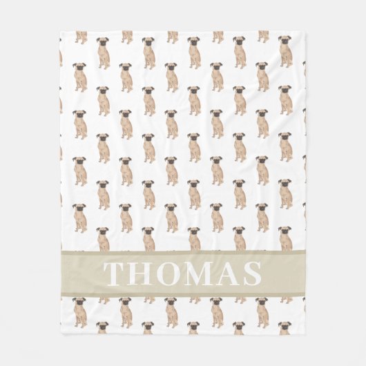 Persoonlijke Brussels Griffon Fleece Deken (Voorkant)