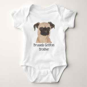 Persoonlijke Brussels Griffon-hond Romper