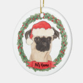 Persoonlijke Brussels Griffon Kerstmis Keramisch Ornament (Links)