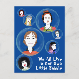 Persoonlijke bubbels - Mensen Briefkaart