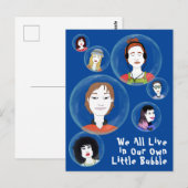 Persoonlijke bubbels - Mensen Briefkaart (Voorkant / Achterkant)