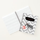 Persoonlijke Bubble Gum Zebra Blaast Bubbel Notitieboek (Binnen)