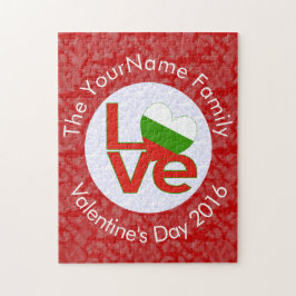 Persoonlijke Bulgaarse Rode LOVE Vlag Legpuzzel