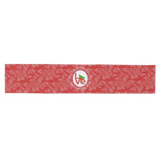 Persoonlijke Bulgaarse Rode LOVE Vlag  Medium Tafelloper (Horizontaal)