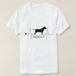 Persoonlijke bull Terrier Love My Dog Heart Beat T-shirt