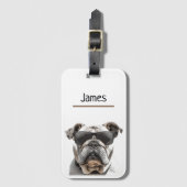 Persoonlijke Bulldog Bagagelabel (Voorkant (verticaal))