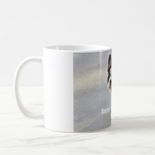 Persoonlijke Bulldog Foto en Bulldog Naam Koffiemok (Links)