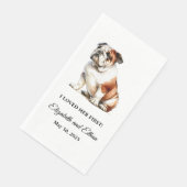 Persoonlijke Bulldog Honden Huwelijksdag Servet (Hoek)