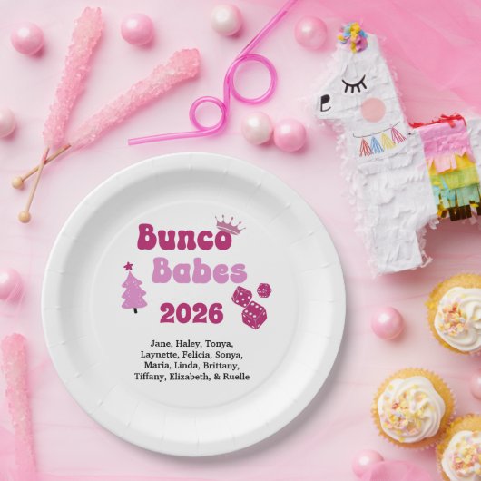 Persoonlijke Bunco Babe Papieren Bordje (Feest)