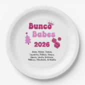 Persoonlijke Bunco Babe Papieren Bordje (Voorkant)