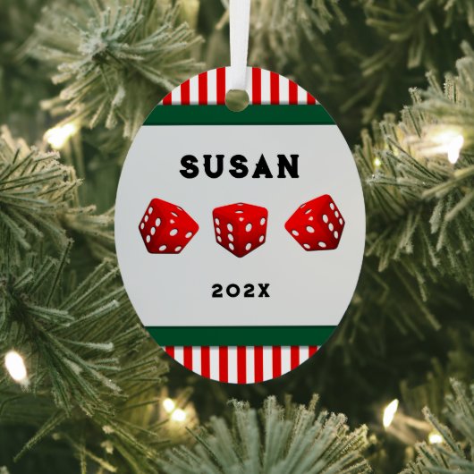 Persoonlijke Bunco Holiday Gift Metalen Ornament (Insitu)