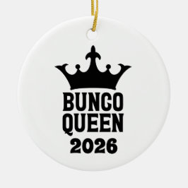 Persoonlijke Bunco Queen-versiering Keramisch Ornament