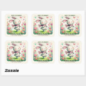 Persoonlijke Bunny Baby Shower Stickers (Vel)