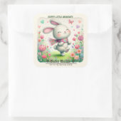 Persoonlijke Bunny Baby Shower Stickers (Tas)