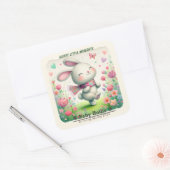 Persoonlijke Bunny Baby Shower Stickers (Envelop)