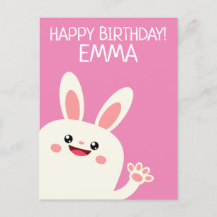 Persoonlijke Bunny Birthday Briefkaart