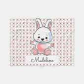 Persoonlijke bunny fleece deken (Voorkant (Horizontaal))