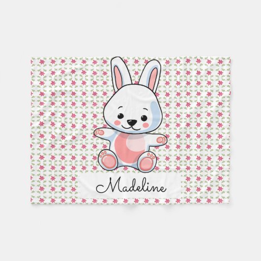 Persoonlijke bunny fleece deken (Voorkant (Horizontaal))