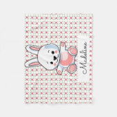 Persoonlijke bunny fleece deken (Voorkant)