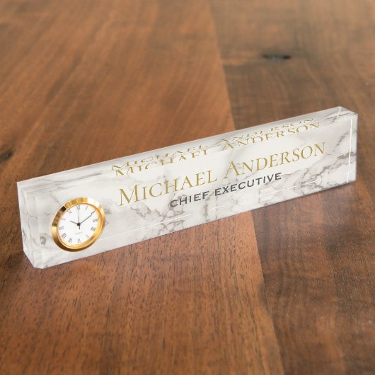 Persoonlijke Bureaublad NAAM Plaat Witte GRIJZE MA Naambordje (Zijkant)